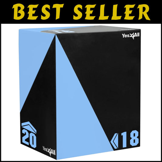 Versatile Anti-Slip Plyo Jump Box - 3 Height Settings for Maximum Performance