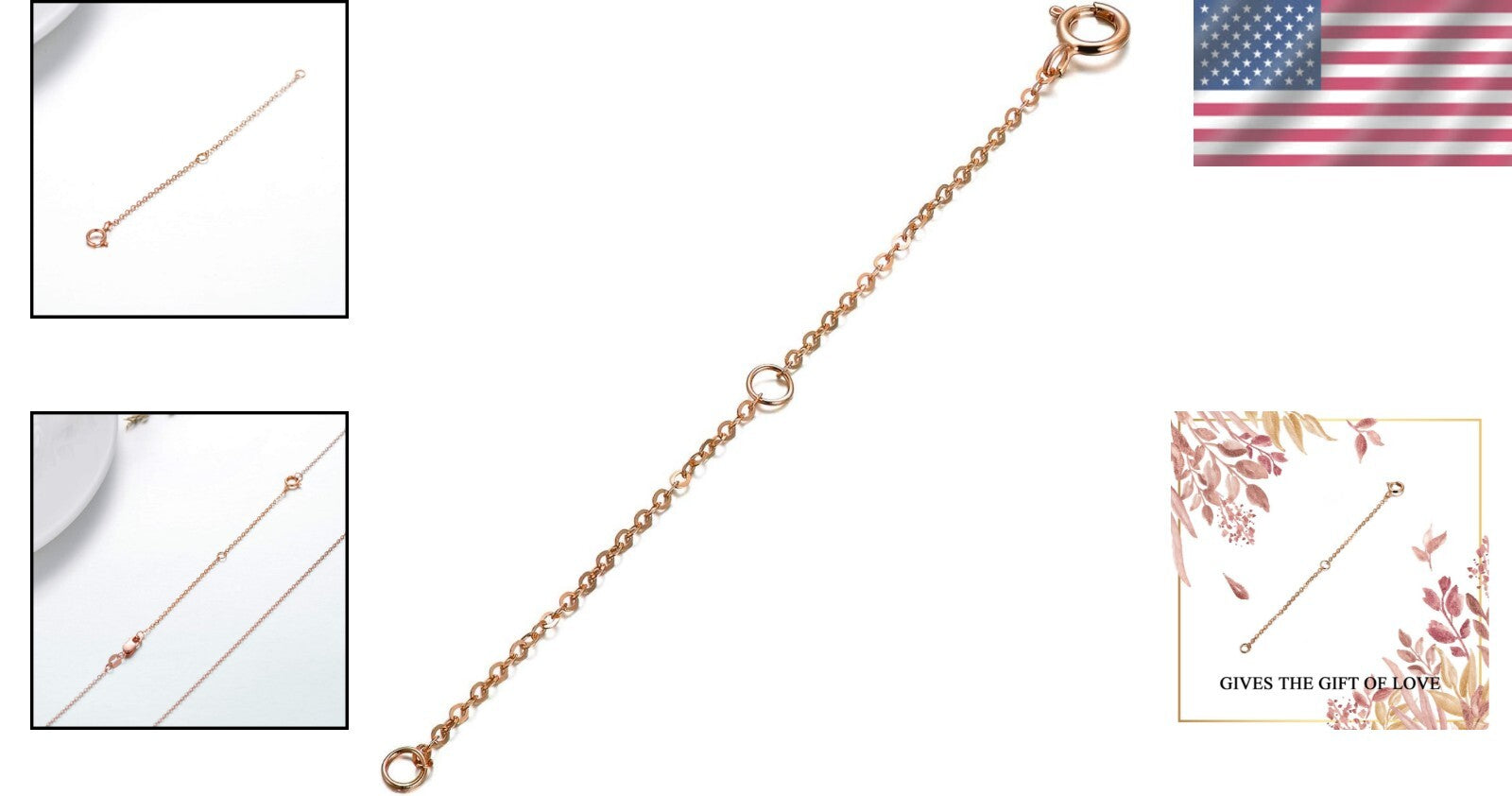 Elegant 14K Gold Chain Extender - 3 Inch Adjustable for Endless Styling Options