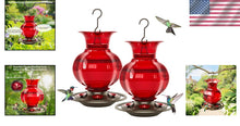 Load image into Gallery viewer, Durable 23oz Outdoor Hanging Hummingbird Feeder - Leak-Proof &amp; Rustproof, 2-Pack