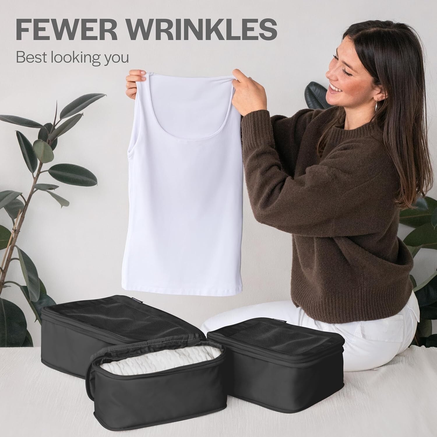 Durable Nylon Packing Cubes - Lightweight 6-Pack Luggage Organizers for Travel