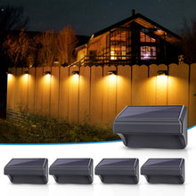 Load image into Gallery viewer, Solar LED Deck Lights - RGB &amp; Warm White Modes, Waterproof 4-Pack for Outdoors