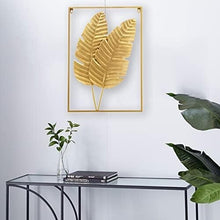 Load image into Gallery viewer, Stylish Gold Leaf Wall Sculpture - Set of 2, 24" x 16" for Versatile Decor