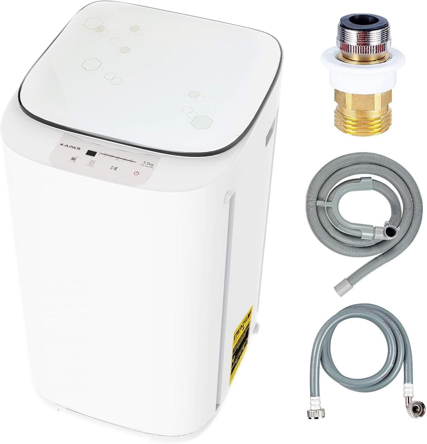 Compact 2-in-1 Fully Automatic Washing Machine with Built-in Pump, 8 lbs Cap