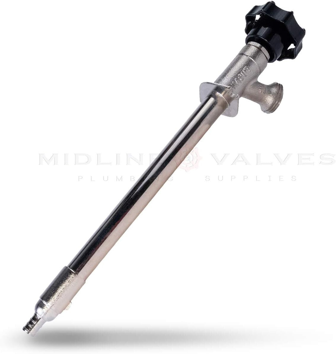 Frost-Free Sillcock Pipe 1/2 Inch PEX & 3/4 Inch Hose Bib - Brass Chrome Finish