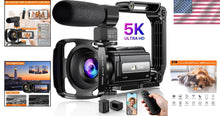 Load image into Gallery viewer, Ultra Full HD 5K Camera with 48MP, Anti-Shake &amp; Remote - Ideal for YouTube