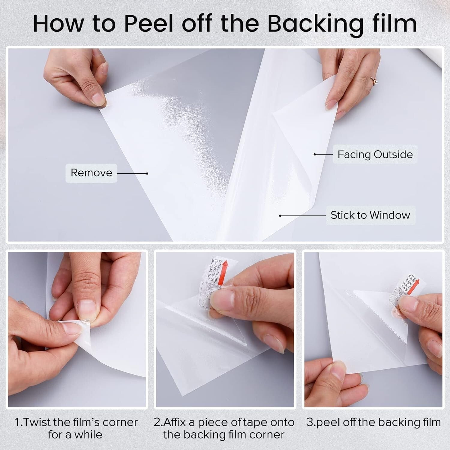 Static Cling Matte White Window Film - 99% UV Protection & Easy Application