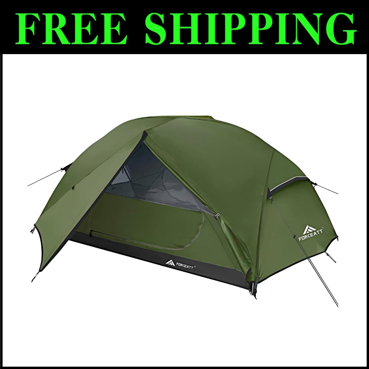 Dome Camping Tent for 2 with Quick Setup & Ventilation - Perfect for All Seasons