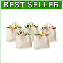 Load image into Gallery viewer, Multipurpose Reusable Shopping Bag - Heavy Duty Comfortable Canvas Tote