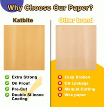 Load image into Gallery viewer, Durable 200Ct Heavy Duty Parchment Paper Sheets, 45gsm for Oven &amp; Microwave