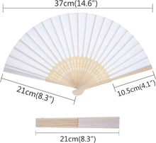 Load image into Gallery viewer, Artistic Silk Bamboo Handheld Fans - 120 Elegant Cooling Accessories for Parties