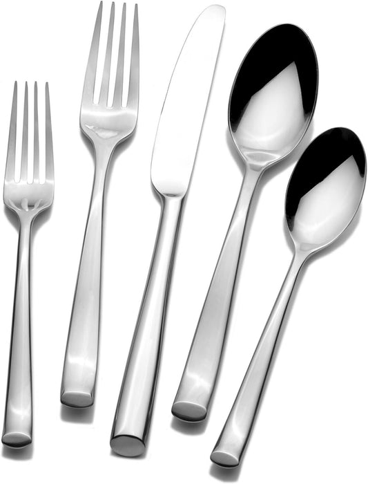 Sophisticated 20-Piece Addison Flatware Collection - Stain Resistant Silverware