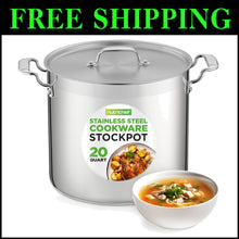 Load image into Gallery viewer, Impact-Bonded 20 Quart Stockpot with Lid - Healthy, Heavy-Duty Cooking Solution