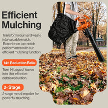 Load image into Gallery viewer, 120V 3-in-1 Leaf Blower, Vacuum &amp; Mulcher - Lightweight &amp; Powerful for Yard Care