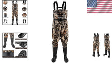 Load image into Gallery viewer, Lightweight Waterproof Fishing &amp; Hunting Waders with Comfortable Fit, Size 6-14