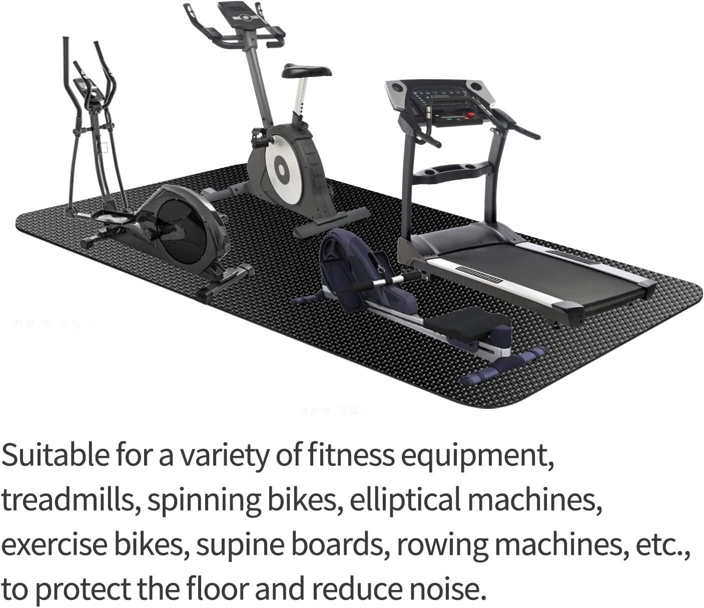 Durable PVC Exercise Mat - Noise-Reducing Workout Surface 96"L x 32"W