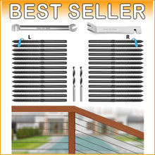 Load image into Gallery viewer, Elegant T316 Stainless Steel Deck Railing Hardware with Easy Installation Kit