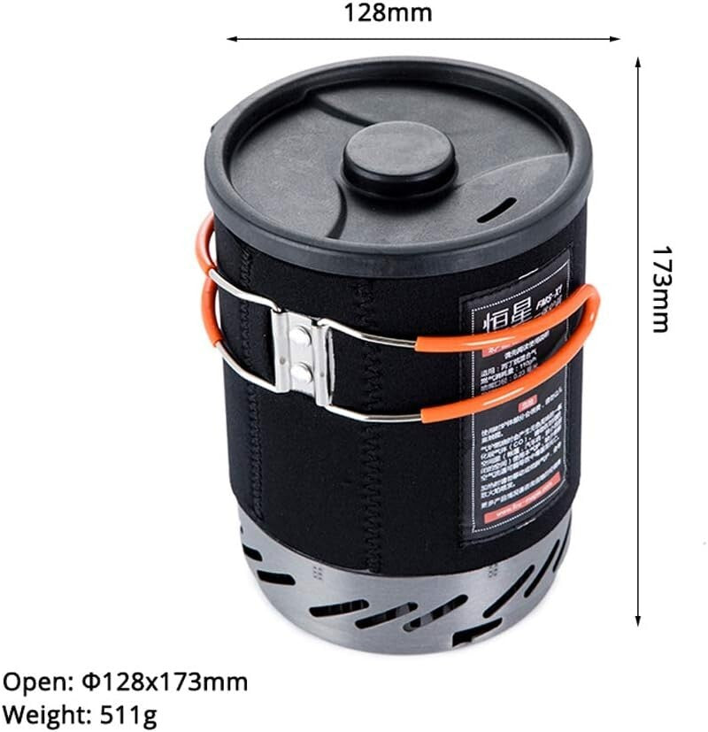 High-Efficiency Camping Stove with Integrated Cook Pot - Ideal for Adventures