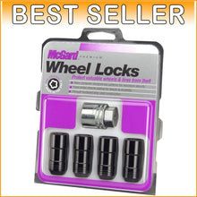 Load image into Gallery viewer, Premium Alloy Steel Wheel Locks Set of 4 - M14 x 1.5 with Black PVD Finish