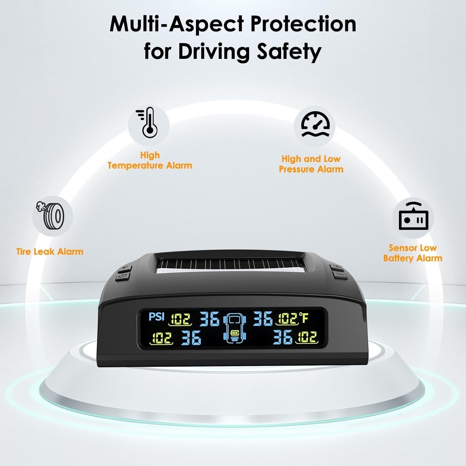 Advanced Solar TPMS for RV Trailers - 6 Sensors, 50ft Range, Energy Efficient
