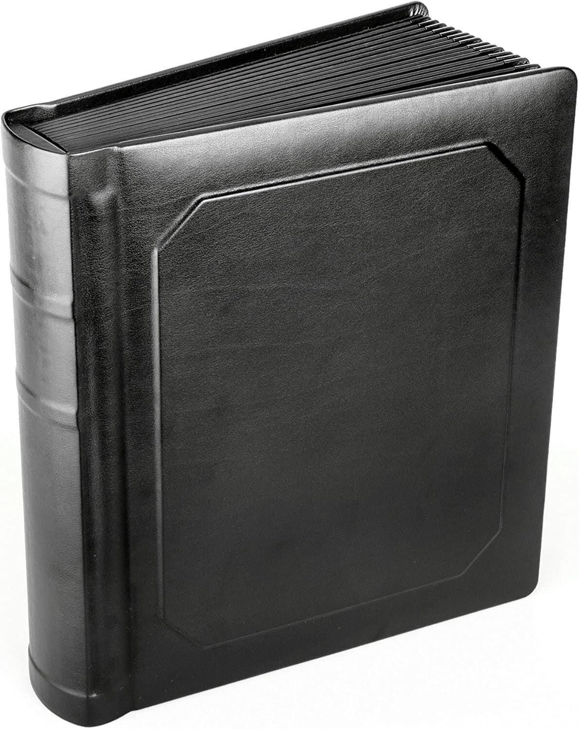 Black Leatherette Bound Photo Album for Family Milestones - 30 Photos, 15 Pages