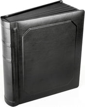Load image into Gallery viewer, Black Leatherette Bound Photo Album for Family Milestones - 30 Photos, 15 Pages