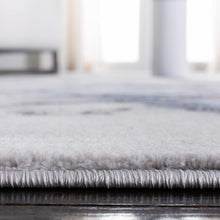 Load image into Gallery viewer, Stain Resistant Grey &amp; Blue Area Rug - 9' x 12', Ideal for High Traffic Spaces