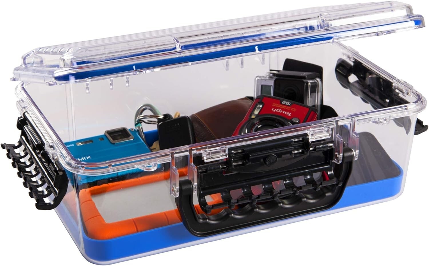 Compact Waterproof Dry Box with Secure Latches - Ideal for Fishing & Camping