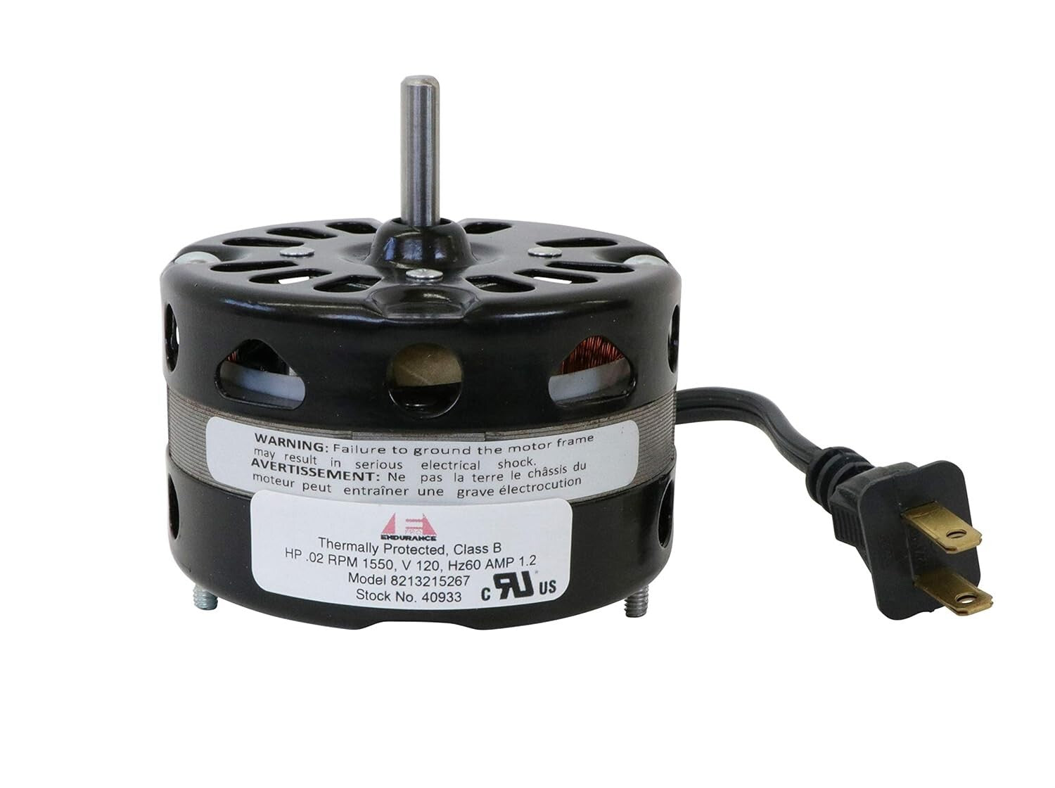 Direct Replacement 3.3 Inch Vent Fan Motor for Nutone/Broan Models - UL Approved