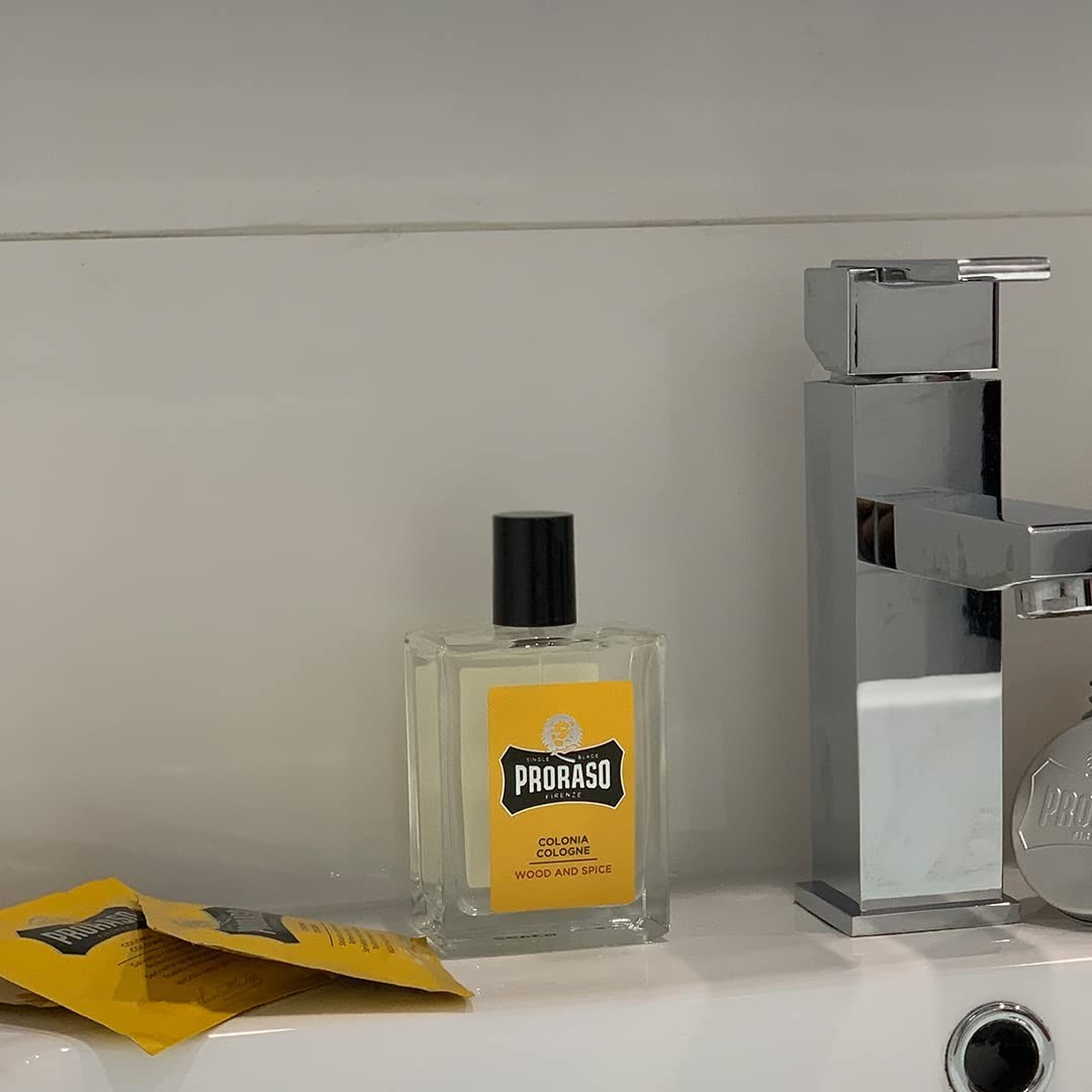 Wood & Spice Cologne for Men, 3.4 Fl Oz - Invigorating Beard Care Spray