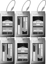Load image into Gallery viewer, 6-Pack Durable Stainless Steel Luggage Tags - Stylish Business Card Holders