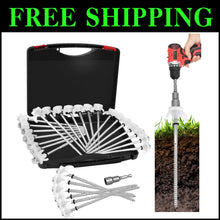 Load image into Gallery viewer, Versatile 30 Pack Heavy-Duty Screw-In Tent Stakes with Glow in the Dark Feature