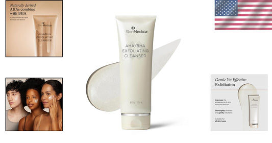 Citrus & Lavender AHA/BHA Exfoliating Cleanser - Improve Skin Texture, 6 Oz