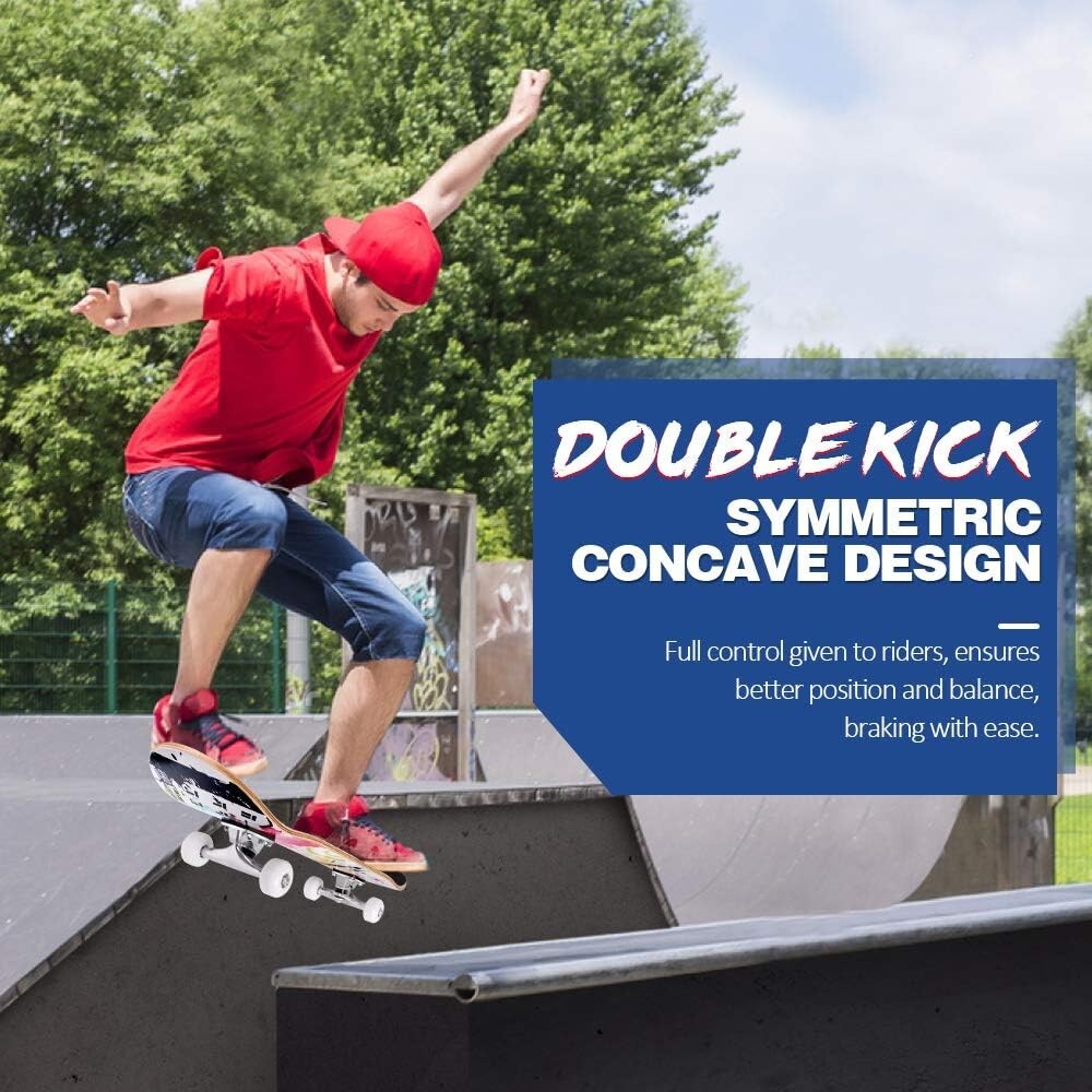 Dynamic 31 Inch Graffiti Skateboard - Non-Slip Deck & PU Wheels for Smooth Rides