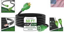 Load image into Gallery viewer, Weather-Resistant 4 Prong 10 Gauge Generator Cord with Twist Lock Design