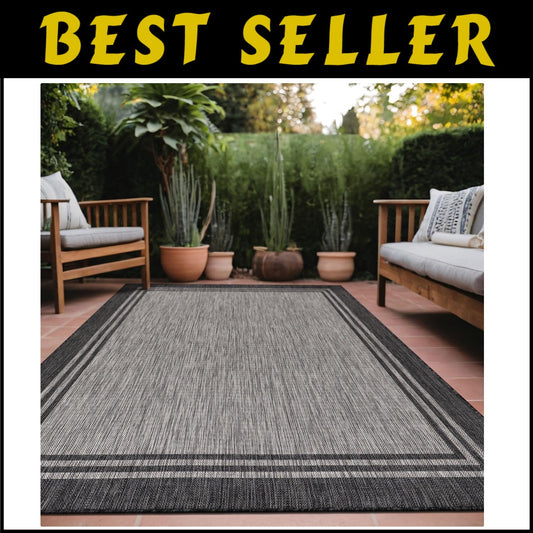 8x10 Waterproof Outdoor Rug - Elegant, Stylish for Patio & Interior Spaces