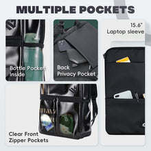 Load image into Gallery viewer, Heavy Duty Clear Backpack with Detachable Laptop Sleeve – Stadium Approved Style