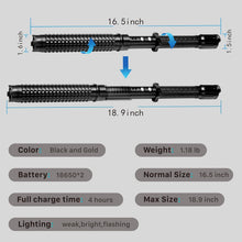 Load image into Gallery viewer, Lightweight Rechargeable Self-Defense Flashlight with Adjustable Length &amp; Power