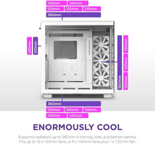 Load image into Gallery viewer, Elegant H9 Flow Mid-Tower PC Case with 360mm Radiator Support &amp; Cable Management