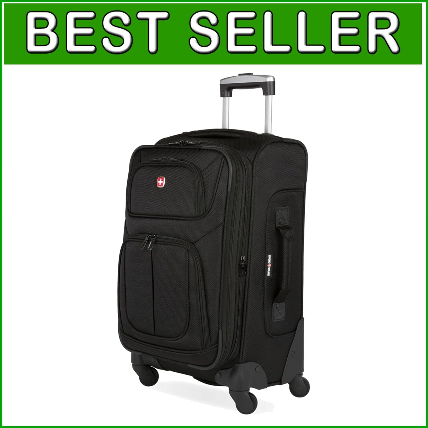 Durable 21-Inch Sion Softside Spinner Suitcase with Multi-Directional Wheels