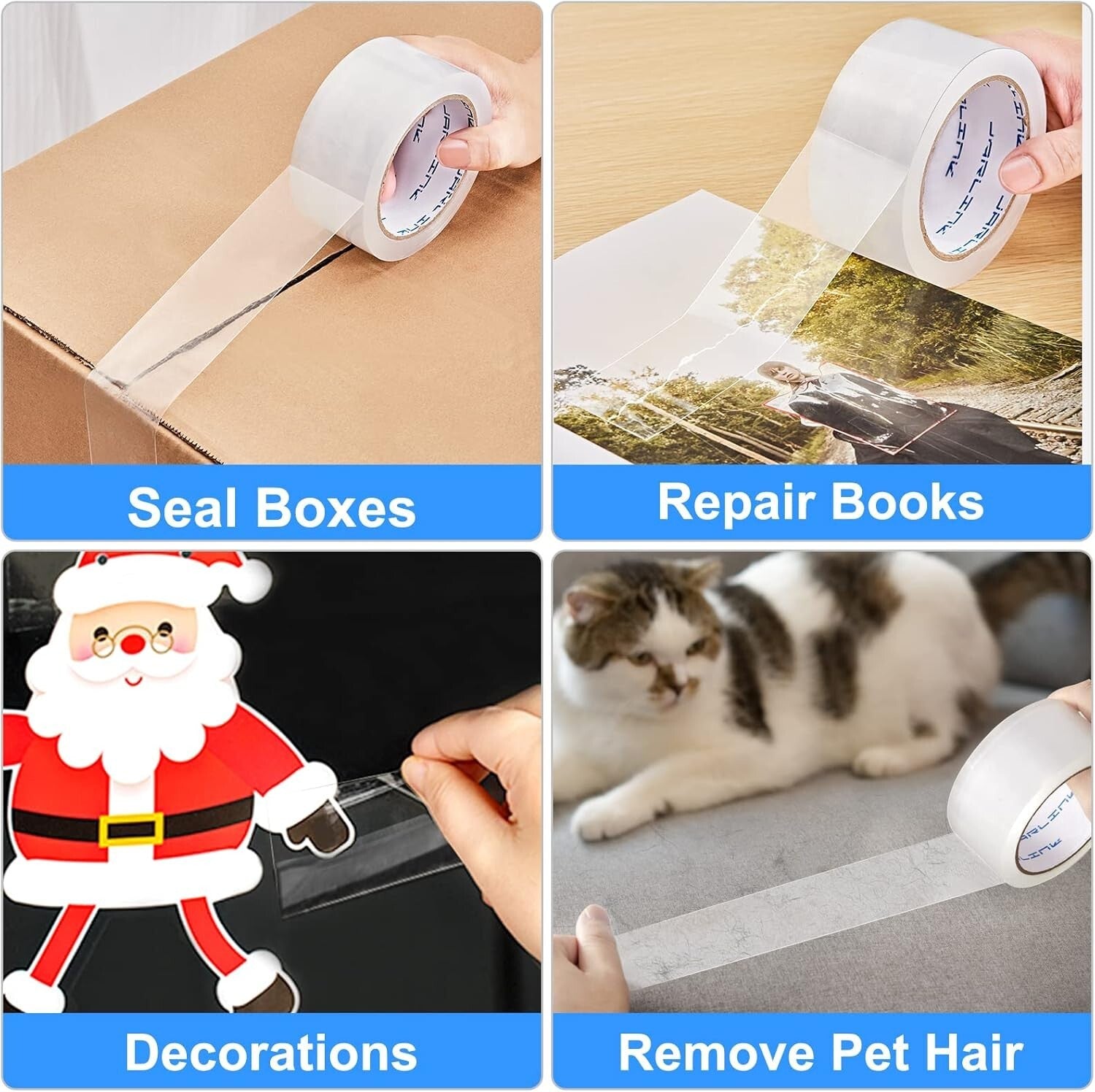 Clear BOPP Packing Tape - 36 Rolls, 2.7mil Thick, Perfect for Home & Office Use