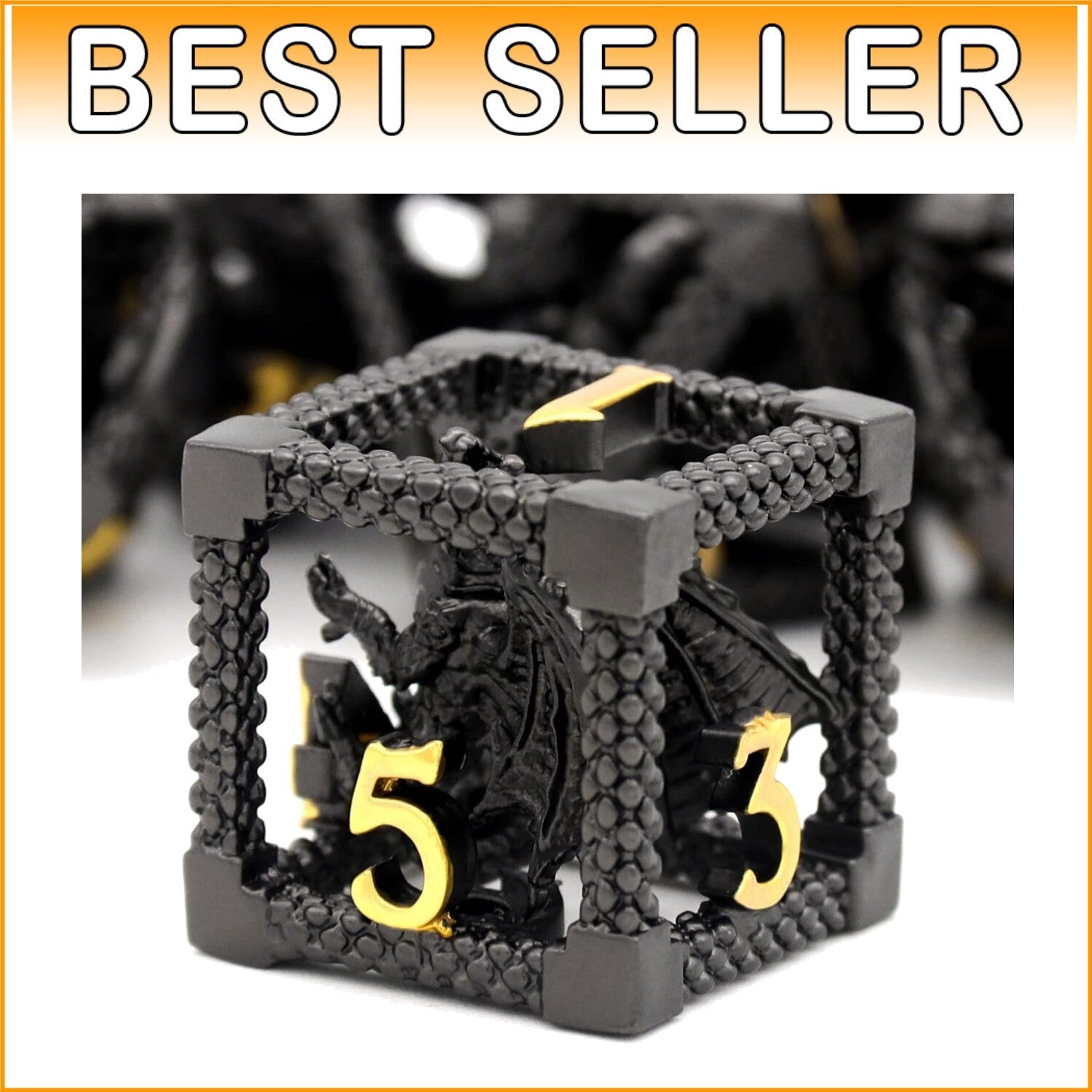 Durable Hollow Dragon Dice with Clear Numbers - Perfect for Dungeons & Dragons
