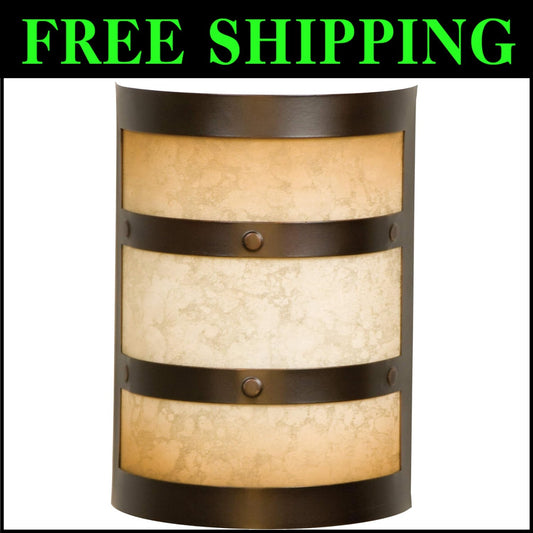 Elegant Oiled Bronze Designer Metal and Glass Door Chime - 9.5" High