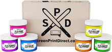 Load image into Gallery viewer, 8 oz. Vibrant Fluorescent Plastisol Ink Kit - Durable for Any Fabric Surface