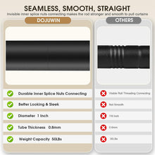 Load image into Gallery viewer, 240-Inch Heavy Duty Black Curtain Rods - Room Darkening &amp; Stylish Design