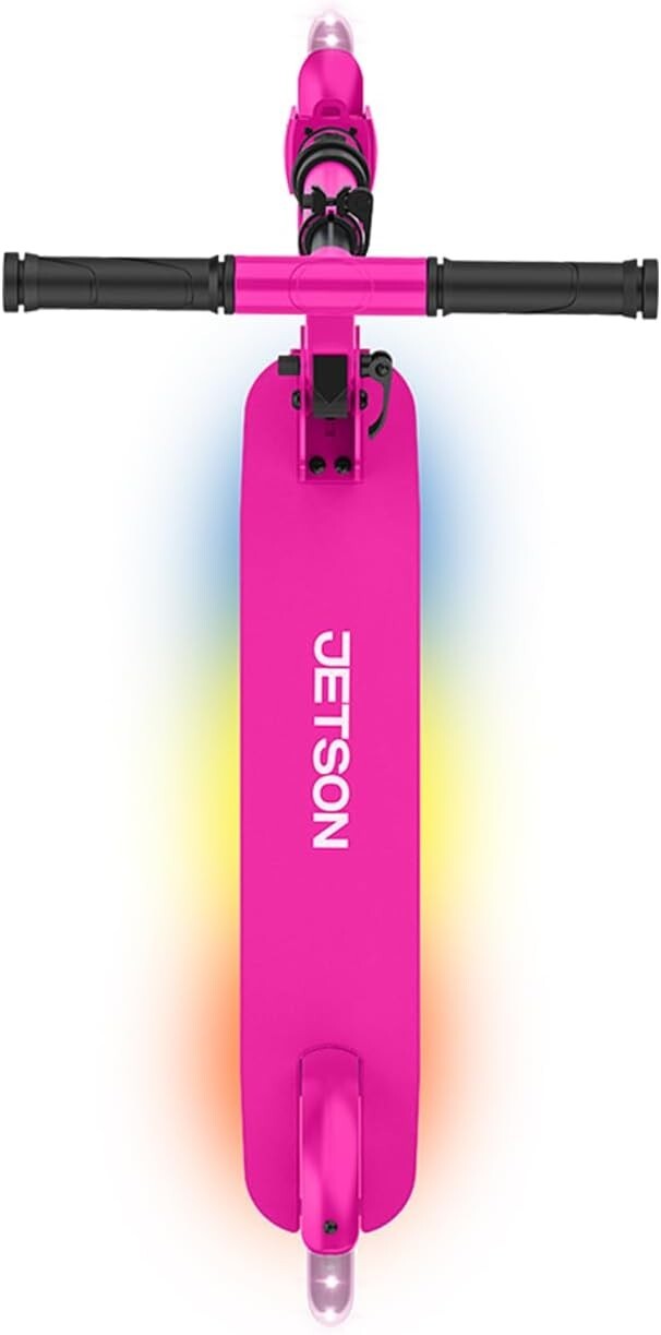 Light-Up Kick Scooter with Adjustable Handlebar for Kids - Highlight Pink