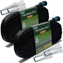 Load image into Gallery viewer, Kink-Resistant 100ft Soaker Hose with Stakes - Perfect for Edible Gardens
