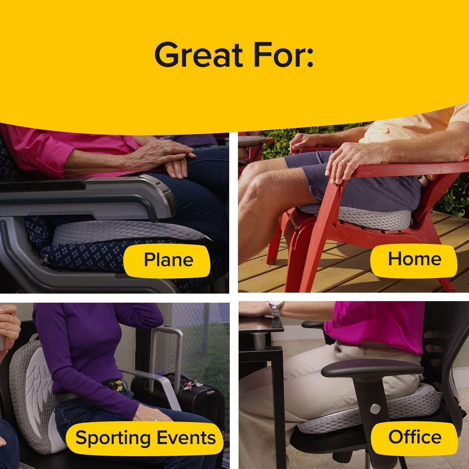 Advanced Memory Foam Seat Cushion – Promotes Posture & Comfort on the Road