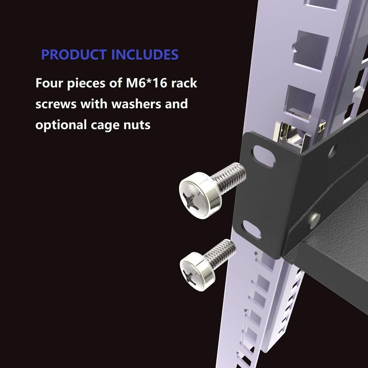 Customizable 10" Deep 1U Disassembled Shelf for 19" Server Cabinets - Set of 2