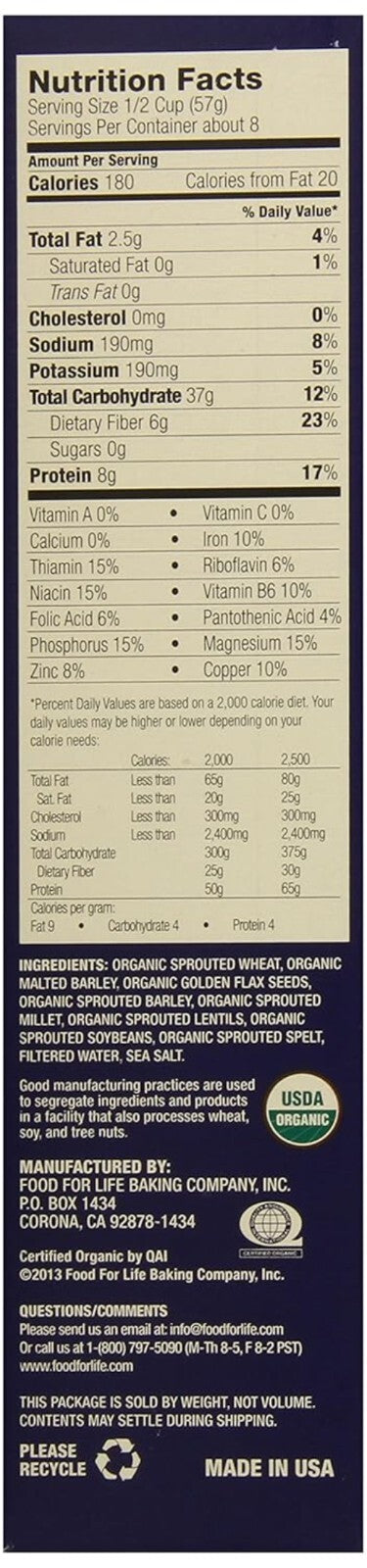 Ezekiel 4:9 Sprouted Grain Cereal - Vegan, Kosher, and Organic, 96-Ounce