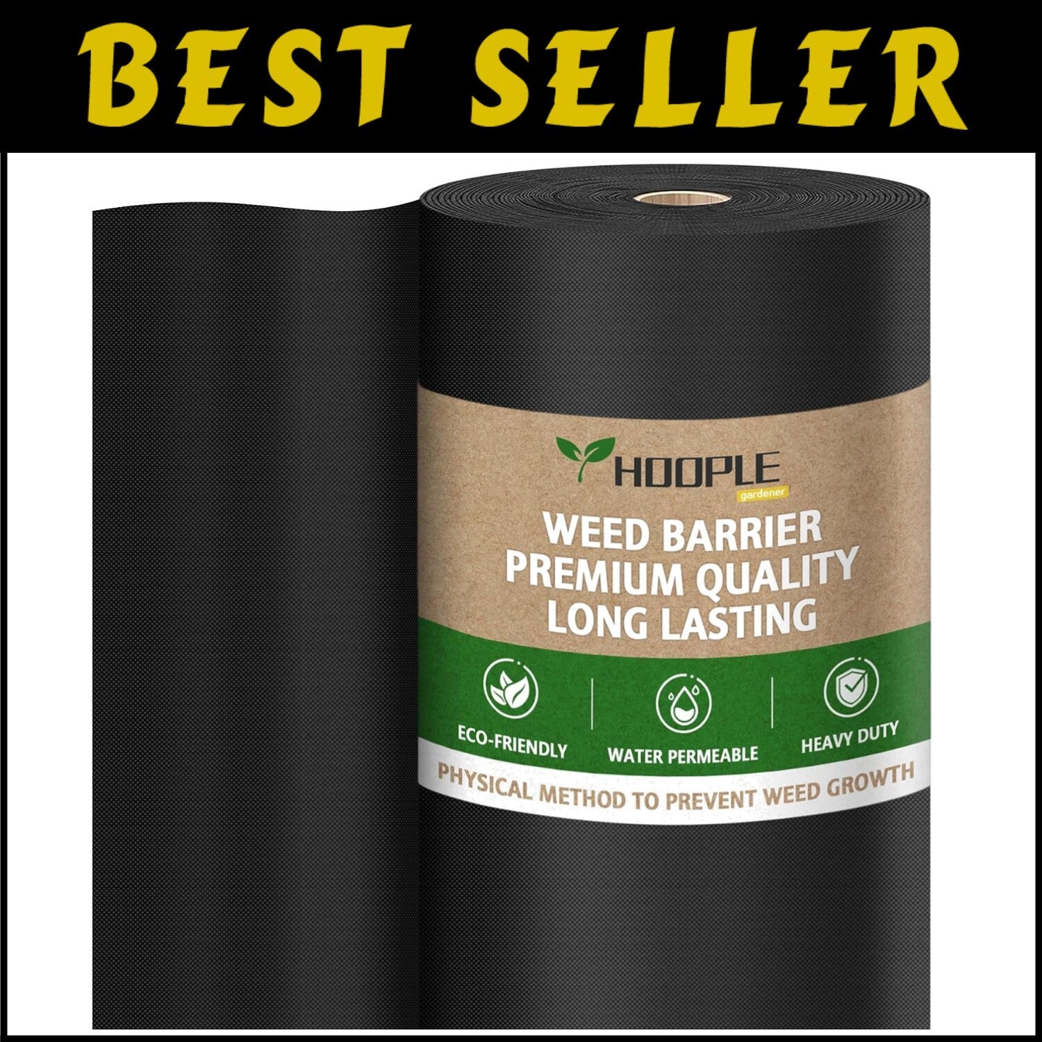 Durable 3ft x 180ft Weed Control Fabric - Easy Install for Beautiful Gardens
